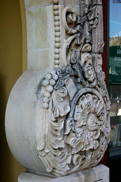 Grand Opera House stone rosette. Galveston, TX.