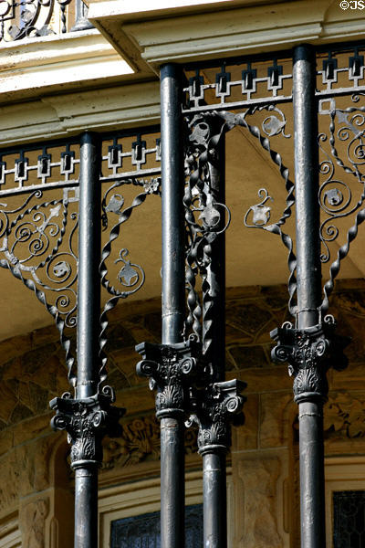 Bishop's Palace cast iron railings. Galveston, TX.