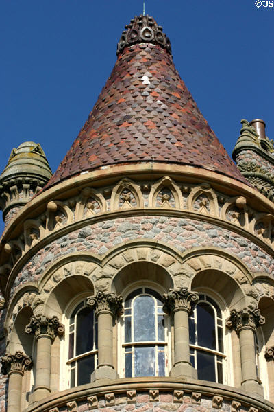Bishop's Palace tower detail. Galveston, TX.