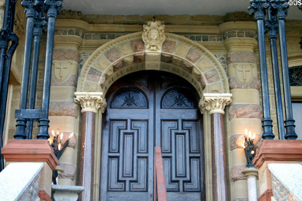 Bishop's Palace front door. Galveston, TX.