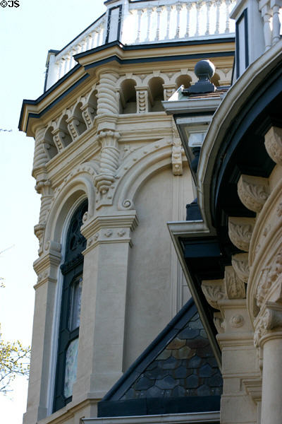 John C. Trube house details. Galveston, TX.