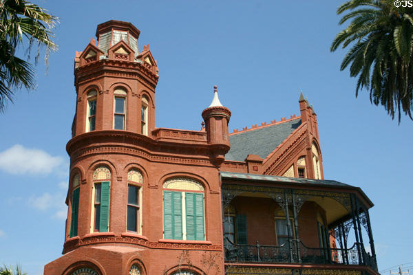 Landes-McDonough house turrets. Galveston, TX.