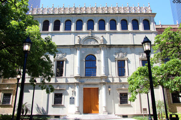 Julia Ideson Public Library (1926). Houston, TX. Style: Spanish Renaissance. Architect: Ralph Adams Cram. On National Register.