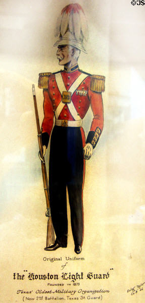 Houston Light Guard uniform graphic at Buffalo Soldiers National Museum. Houston, TX.