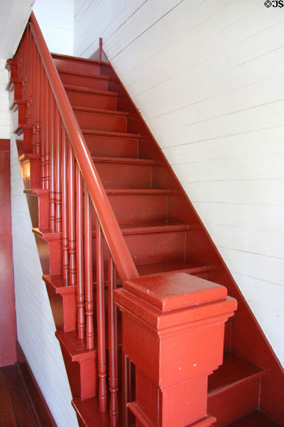 Staircase in Yates House at Sam Houston Park. Houston, TX.