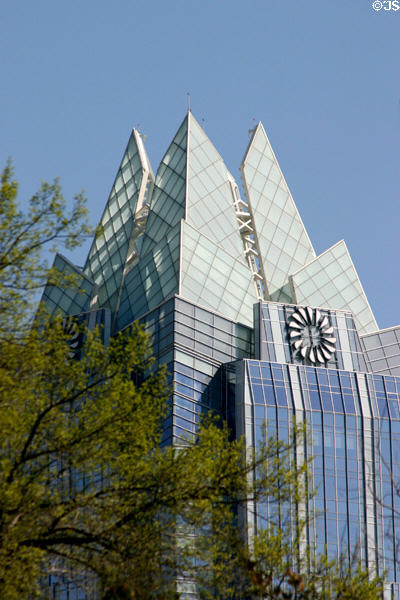 Frost Bank Tower crown detail. Austin, TX.