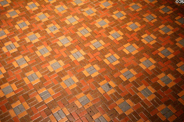 Original tile floor of Nimitz Hotel. Fredericksburg, TX.