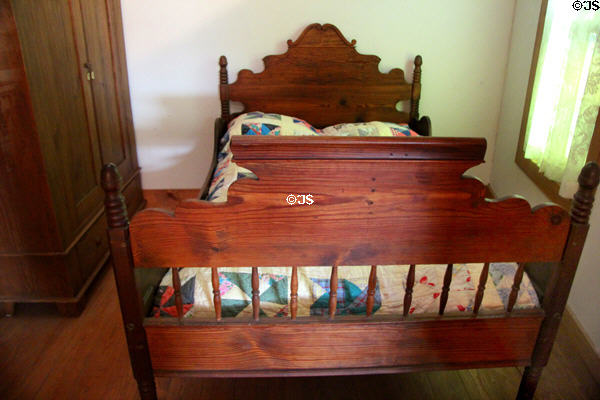 Nimitz Hotel bed at Admiral Nimitz Museum. Fredericksburg, TX.