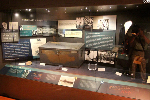 Displays on Pacific Naval years of Admiral Chester W. Nimitz at Admiral Nimitz Museum. Fredericksburg, TX.