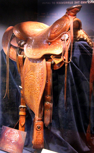 Nimitz's saddle at Admiral Nimitz Museum. Fredericksburg, TX.