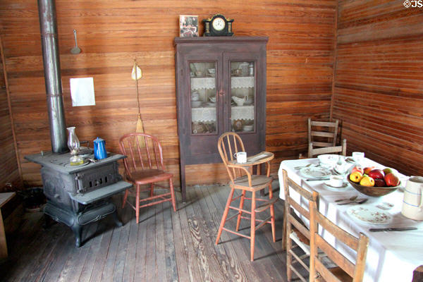 Weber Sunday House interior as originally furnished (1904) at Pioneer Museum. Fredericksburg, TX.