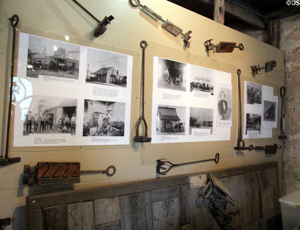 Branding iron collection at Pioneer Museum. Fredericksburg, TX.