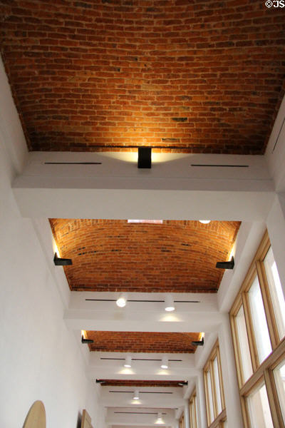 Self-supporting arched brick ceiling at Museum of Western Art. Kerrville, TX.