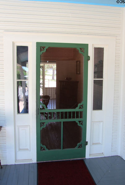 Front door of LBJ Boyhood Home. Johnson City, TX.