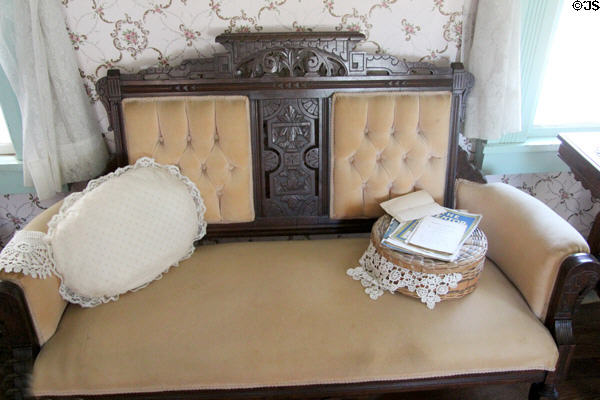 Parlor settee at LBJ Boyhood Home. Johnson City, TX.