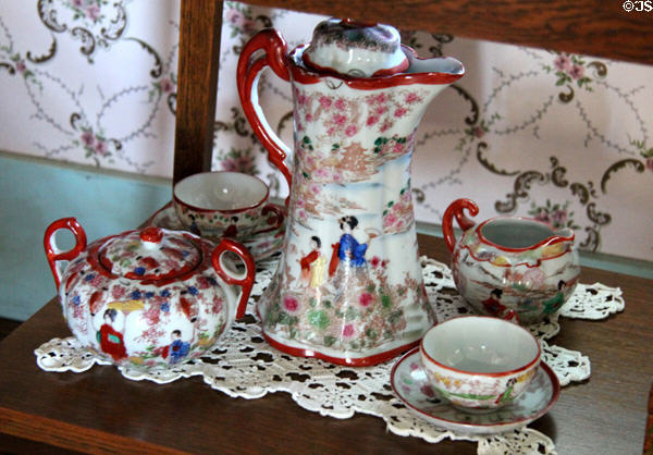 Japanese-import coffee service at LBJ Boyhood Home. Johnson City, TX.