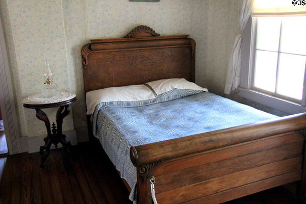 Parents' bedroom at LBJ Boyhood Home. Johnson City, TX.