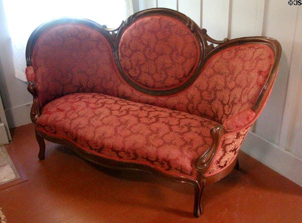 Sofa in LBJ birthplace house at Lyndon B. Johnson NHP. Stonewall, TX.