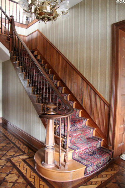 Stairway of Capt. Charles Schreiner Mansion. Kerrville, TX.