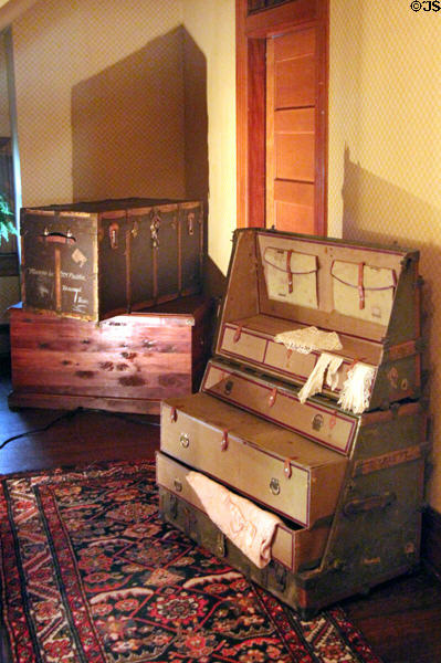 Wardrobe trunks at McFaddin-Ward House. Beaumont, TX.