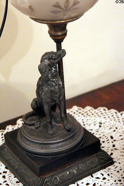 Lamp base in shape of dog at Earle-Napier-Kinnard House. Waco, TX.