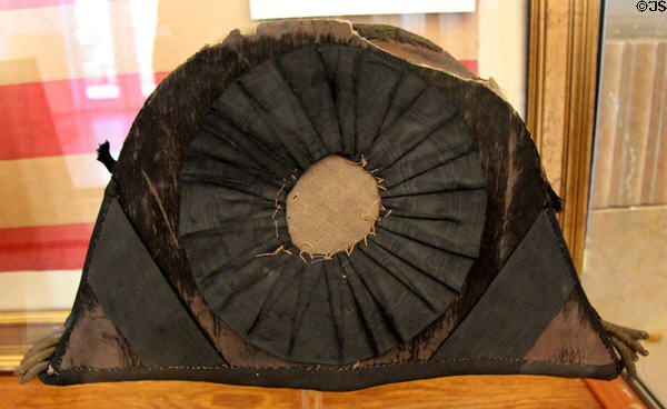 George Mifflin Dallas's bicorne hat (early 19thC) at Dallas Historical Society Museum in Hall of State in Fair Park. Dallas, TX.