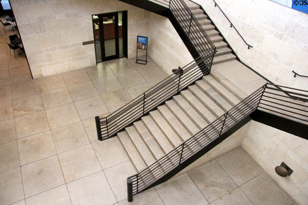 Staircase in extension of Amon Carter Museum of American Art. Fort Worth, TX.