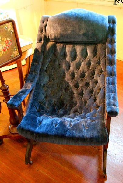 Reclining chair at French Legation Museum. Austin, TX.