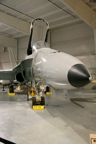 McDonnell Douglas F/A-18A-9-MC Hornet (1983) at Hill Aerospace Museum. UT.