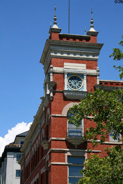 Clock tower on Knight Block at corner of University Ave. & East Center St. Provo, UT.