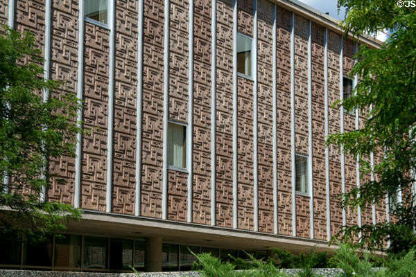 Textured wall to 1961 wing of Brigham Young University Library. Provo, UT.