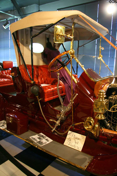 Convertible front passenger seat of Knox roadster (1911) at Browning-Kimball Car Museum. Ogden, UT.