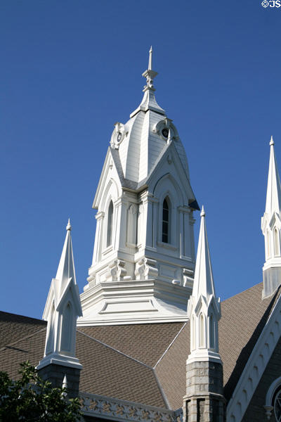 Central tower of Mormon Assembly Hall. Salt Lake City, UT.