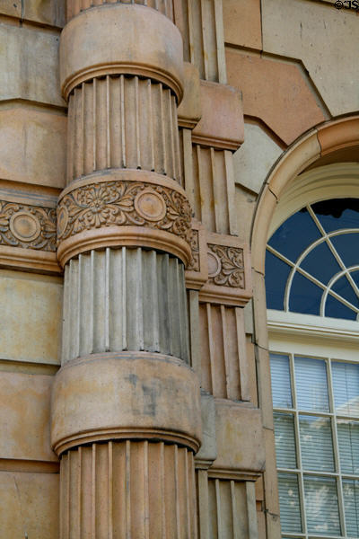 Columns on Commercial Club modeled after New York City Athletic Club. Salt Lake City, UT.