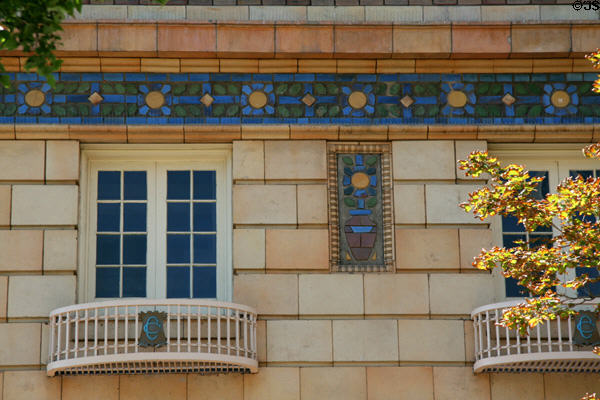 Inlaid mosaic tiles of Commercial Club. Salt Lake City, UT.