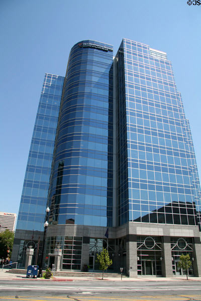Broadway Centre (1992) (14 floors) (111 East Broadway). Salt Lake City, UT. Architect: Peter Emerson & Bruce Cameron of Edwards & Daniels Architects.