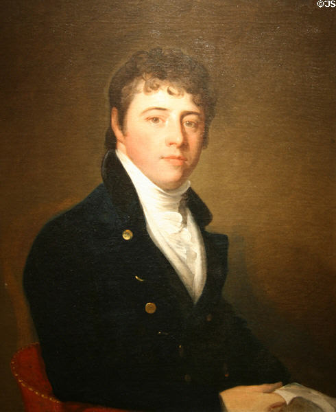Portrait of Simon Walker (c1802) by Gilbert Stuart at Utah Museum of Fine Art. Salt Lake City, UT.