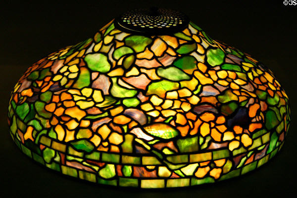 Stained glass Nasturtium lamp shade (c1906) by Tiffany Studios at Chrysler Museum of Art. Norfolk, VA.