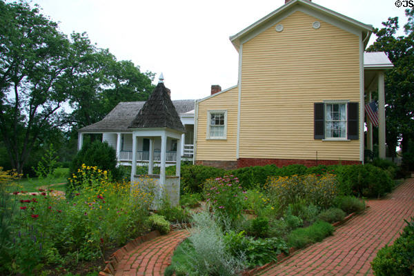 Wellhouse & Monroe house at Ash Lawn-Highland. Charlotttesville, VA.