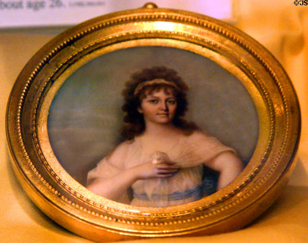 Portrait (1794) of Elizabeth Kortright Monroe , wife of James Monroe, by Sené at Ash Lawn-Highland. Charlotttesville, VA.