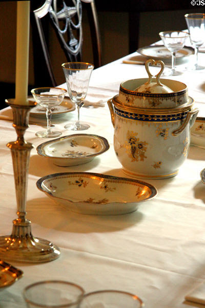 George & Martha Washington desert service at Oatlands. Leesburg, VA.