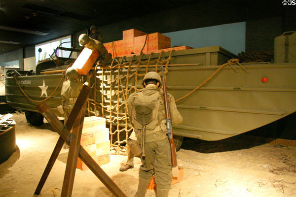 DUKW amphibious vehicle (1942) at U.S. Army Quartermaster Museum. Petersburg, VA.