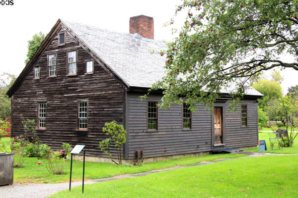 Stencil House (c1804) in side-gable style from Columbus, NY at Shelburne Museum. Shelburne, VT.