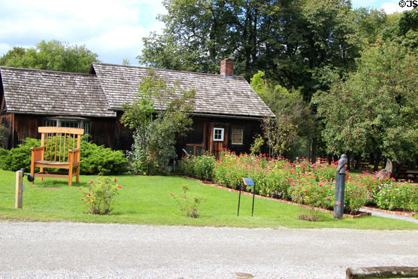 Owl cottage kid's activity center with oversized chair at Shelburne Museum. Shelburne, VT.