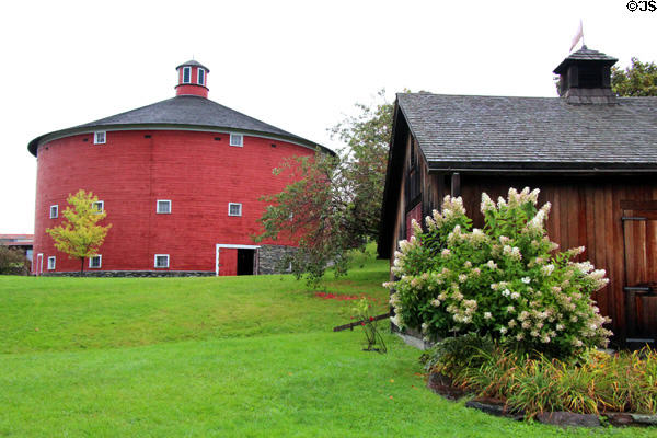 Round Barn (1901) from East Passumpsic, VT at Shelburne Museum. Shelburne, VT.