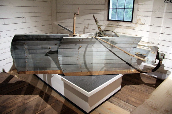 Horse-drawn snow plow (late 19thC) at Shelburne Museum. Shelburne, VT.