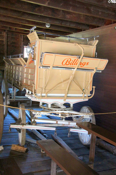 Freight or platform wagon (c1890) used for hauling heavy freight & now a parade wagon at Billings Farm & Museum. Woodstock, VT.