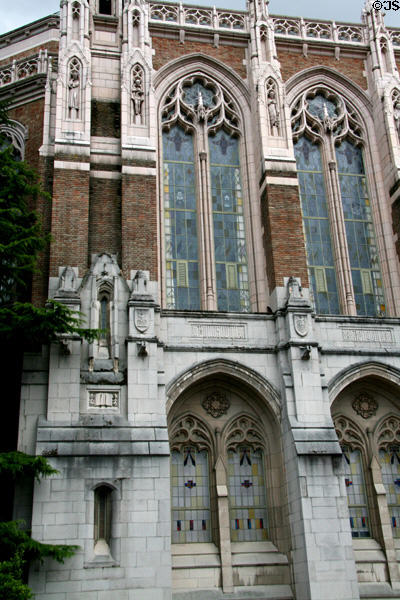 Window details of Suzzallo Library on University of Washington campus. Seattle, WA.