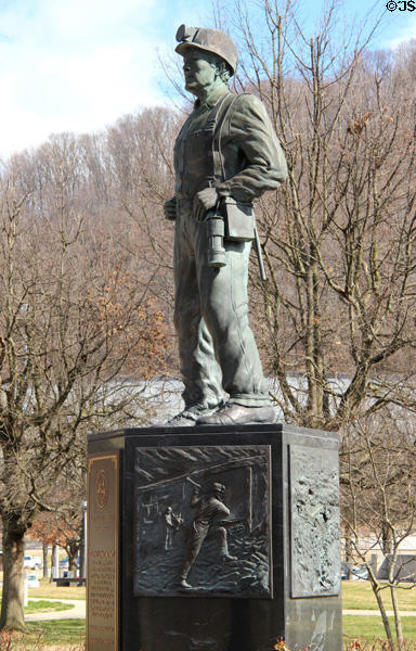 West Virginia Coal Miner statue (2002) on West Virginia Capitol grounds. Charleston, WV.