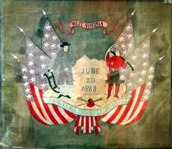 Flag of West Virginia at West Virginia State Museum. Charleston, WV.